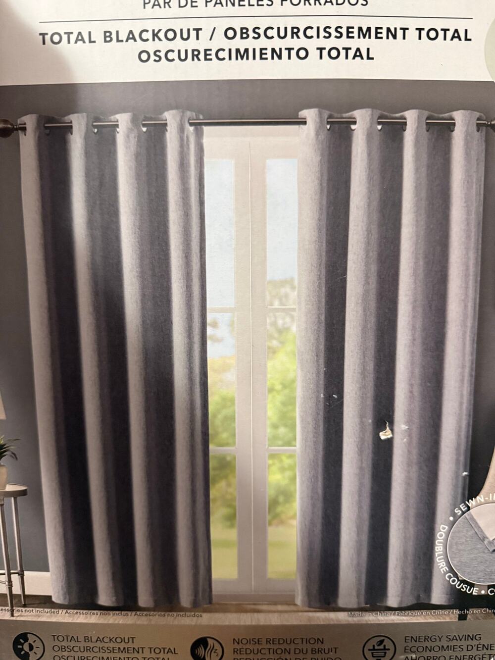 Blackout Lined Panel Pair with Grommets measuring 52 inches by 84 inches each